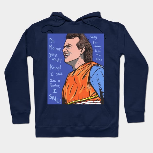 What About Bob Sailing Hoodie by turddemon